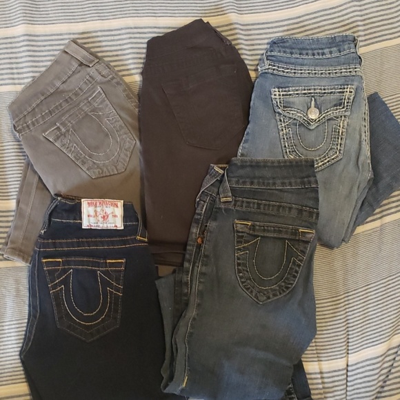 True Religion Denim - 5 pairs True Religion skinnies. Size 25
